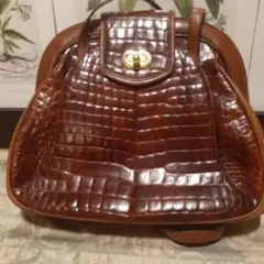 ※お値下げ※AIGNER※ダークブラウン レザー ハンドバッグ❣️