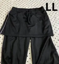 スカート付きパンツ LL ブラック