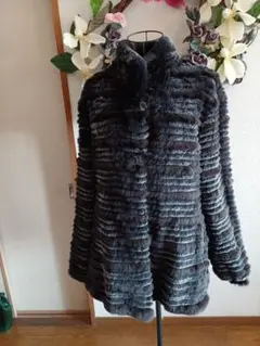リバーシブル リアルファー ショートコート