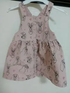 H&M Disney　 サロペットワンピース 9-12M　わんわん物語　美品