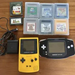 任天堂ゲームボーイカラーアドバンス本体ソフト充電器付