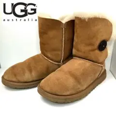 UGG アグ ムートンブーツ ベイリーボタン チェスナット レディース