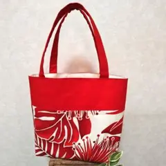 ハワイアン コットン トートバッグ ハンドメイド フラダンス