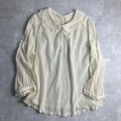 タグ付き未使用 franche lippee シースルー フリルブラウス
