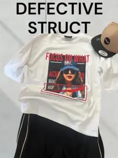 DEFECTIVESTRUCT 五分袖Tシャツ グラフィックデザイン