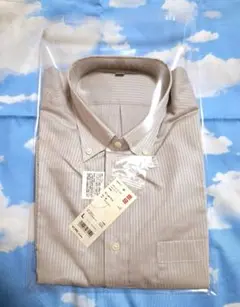 UNIQLO ユニクロ　ドライイージーケア ドビーシャツ(半袖)L ライトグレー