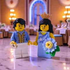 レゴ ミニフィグ♡ウェディング ドレス 結婚証明 リングピロー SC2