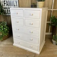 大幅値下げセール中！木製多引き出し桐チェストタンスDホワイト48㎝×65㎝縦長