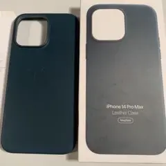 iPhone14 純正レザーケース　フォレストグリーン