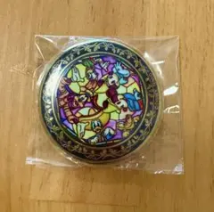 ディズニー 金メッキ　ステンドグラス　缶バッジ