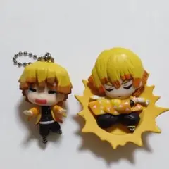 鬼滅の刃■プラプラマスコット+レリーフフィギュアマグネット(我妻善逸)