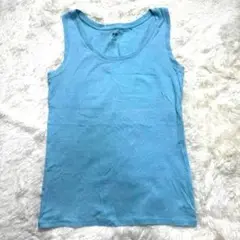 UNIQLO ユニクロ タンクトップ ノースリーブ Lサイズ ブルー 水色