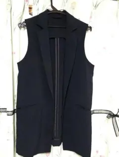 ☘️GU ジレ　ブラック　テーラードカラー　Ｍ