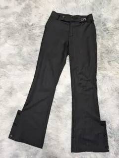SHOOP シュープ　変形スラックス　ストライプ　裾ボタン