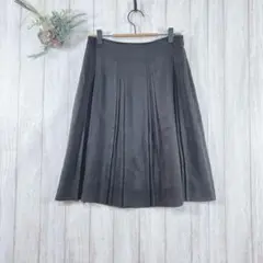 ☆ロペ/ROPE (9) プリーツスカートブラック フレア ひざ丈 ブラック