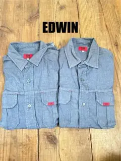 EDWIN作業着ワークシャツ　サイズM 2枚セット