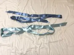 サッシュリボン水色、青2本セット ワタベウェディング
