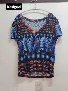 Desigual Vネック 半袖シャツ Mサイズ[A]