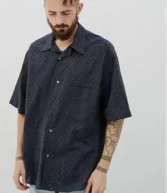 リドムEMBROIDERY SHEER SHIRT　サイズM　チャコール　新品