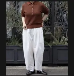 universaltissu 高密度ツイル タックパンツ