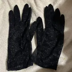 黒 レース 手袋 透け感 クラシック