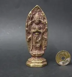 仏教美術　古銅　八手観音像　仏像　置物　R6190 仏教美術 古銅 八手観音像 仏像 置物 R6190の通販 by
