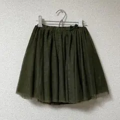 トップバリュ　ショートパンツ　130cm レース　緑　女の子　キッズ