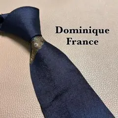ドミニクフランス　ネクタイ　ストライプ ドット　チェック　ネイビー
