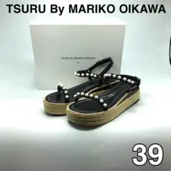 ツルバイマリコオイカワ サンダル Bonne ブラック 39