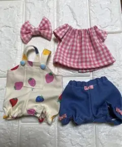 メルちゃん服サロペット　カボチャパンツセット　A