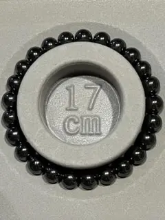 te 天然石 ヘマタイトHematite ブレスレット 内径約17cm玉約8mm
