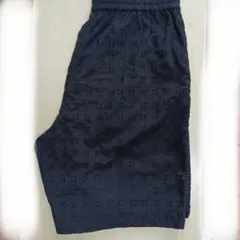 GUハーフパンツ 黒レース綿 メンズM タグなし 試着のみ2024年