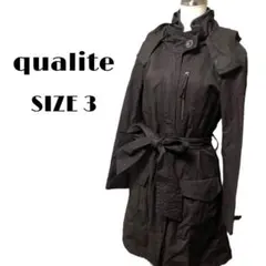 qualite カリテ モッズコート アウター レディース 秋服 ベルト付き