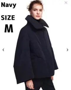UNIQLO ユニクロ +J ハイブリッドダウンジャケット ネイビー 紺 M