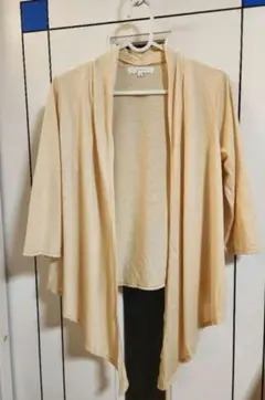 grove ベージュ ロングカーディガン M