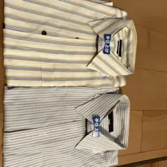 DURBAN ストライプ Yシャツ LL半袖