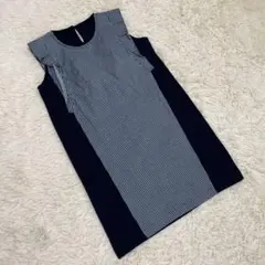 マチャット machatt ワンピース 半袖 ネイビー ストライプ