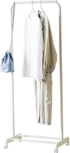 ドウシシャ シンプルなハンガーラック 夏服約30着収納可能 アイボリー 高コスパ