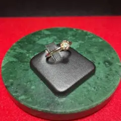 【ヴィンテージ】15号 ストーンリング 花 昭和レトロ used r7