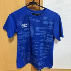 umbro 青 ストライプシャツ
