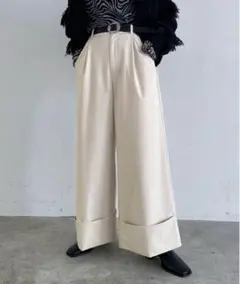 【PAGEBOY】ページボーイ ロールアップワイドスラックス パンツ