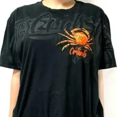 ランドリーズ クラブ カニ コットン Tシャツ XL ブラック 黒 古着