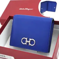 ✨新品未使用・箱付き✨　Ferragamo ミニ財布　Wガンチーニ 二つ折り