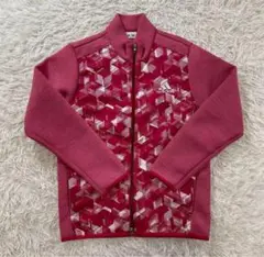 【美品】adidas ゴルフウェア　ピンク ジップアップジャケット