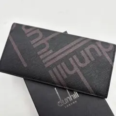 【美品】ダンヒル dunhill 長財布 ラゲッジキャンバス サフィアーノレザー