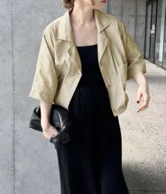 ナイロンハーフスリーブジャケット　セレクトモカ