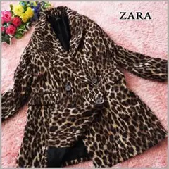 人気商品【zara basic】ヤマネコ柄 総柄/レオパード柄/ダブルジャケット