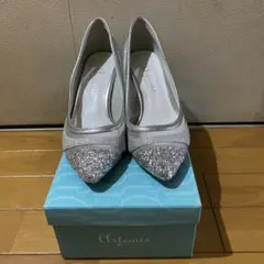 DIANA Artemis シルバー グリッターハイヒール 24.5cm