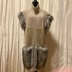 セール!! ステラマッカートニー エコファー ジレ コート ファーフリーファー