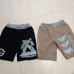 SHINKALION Z　シンカリオン　 ハーフパンツ 110　2枚まとめ　黒茶